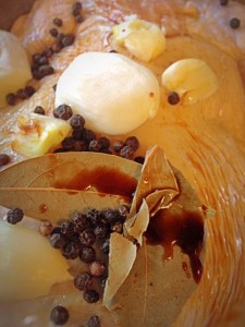 Soy Sauce, Garlic, Vinegar, Spices. Done!
