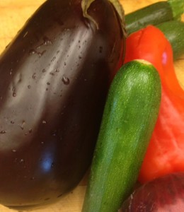 Eggplant, Zucchini, Peppers and Onions are great options for grilling.