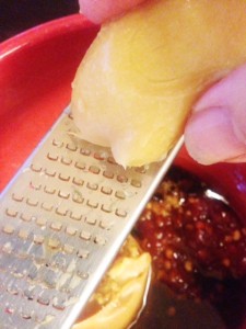 The easy way to add Fresh Ginger to any recipe. Freeze it, then grate it in.