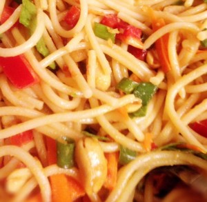 Pasta like Spaghetti can be used instead of the Noodles in most recipes.