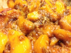 Peach Cobbler - sweet and tart, warm and gooey dessert.